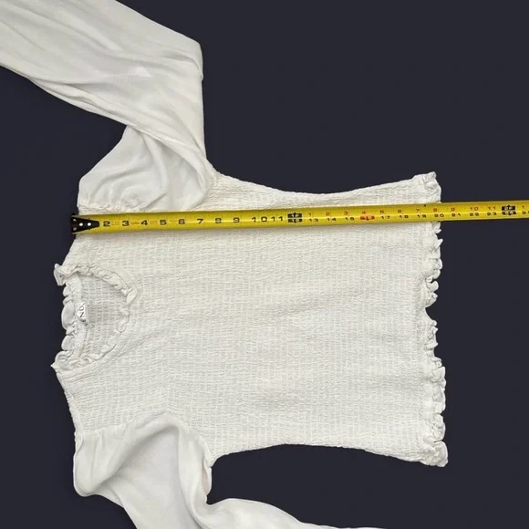 VENUS White Textured Blouse - Picture 3 of 5